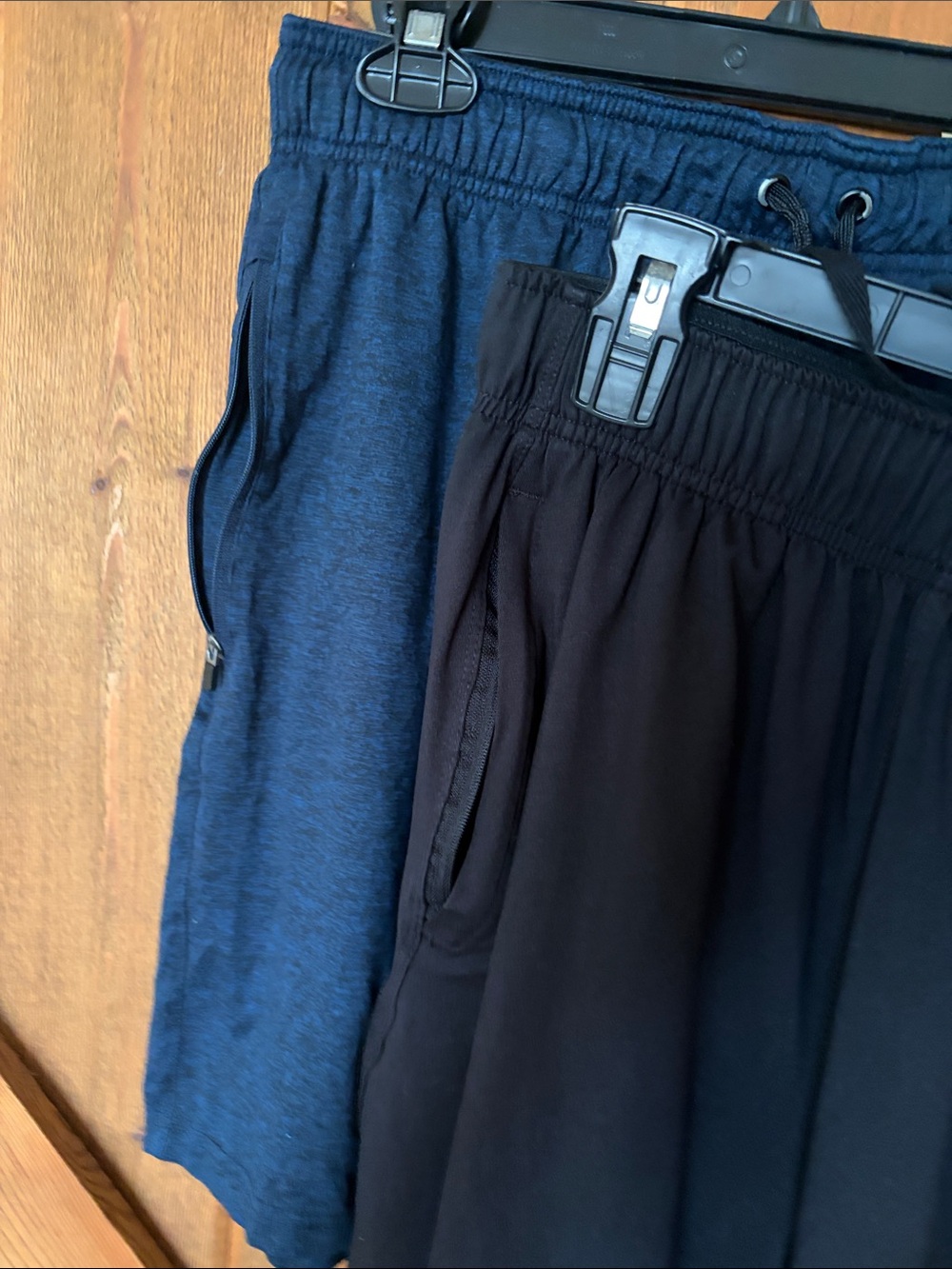 Men Drawstring Active Shorts - Navy and Black